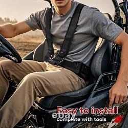 4-Point Harness Seat Belt with 2 Padding Quick Auto Buckle for Kids & Adul