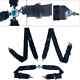4 Point Modified Car Seat Racing Snap-On Seat Belt Harness Safe Shoulder Strap