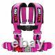 4 Point Pink Safety Race Racing Seat Belt 2 Harness for Kawasaki Teryx LE 750