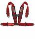 4 Point Racing Harness Sfi Latch & Link 3'' Seat Belt Red