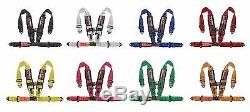4 Point Racing Harness Sfi Latch & Link 3'' Seat Belt Red