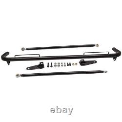 4 Point Racing Safety Seat Belt Chassis Roll Harness Bar Kit Rod Black