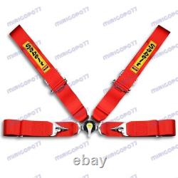 4 Point Red Camlock Quick Release Car Seat Belt Harness Racing Universal Sabel