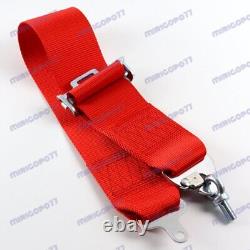 4 Point Red Camlock Quick Release Car Seat Belt Harness Racing Universal Sabel