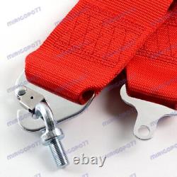 4 Point Red Camlock Quick Release Car Seat Belt Harness Racing Universal Sabel