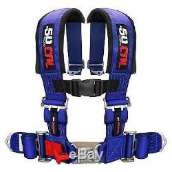 4 Point Safety Harness 3 Inch Seat Belt Sand Rail Dune Buggy Jeep Crawler Blue