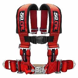 4 Point Safety Harness 3 Inch Seat Belt Sand Rail Dune Buggy Jeep Crawler RED