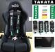 4 Point Snap-On 3 Racing Seat Belt Harness Camlock Takata Black Fast Ship