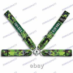 4 Point Snap-On 3 With Camlock Racing Seat Belt Harness Camouflage Universal x1