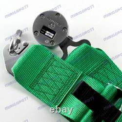 4 Point Snap-On 3 With Camlock Racing Seat Belt Harness Green TakataaUniversal