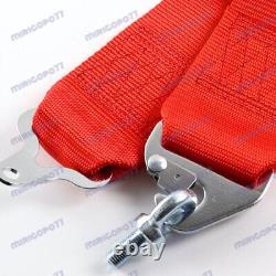 4 Point Snap-On 3 With Camlock Racing Seat Belt Harness Red TAKATAUniversal x1