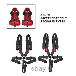 4pcs 5 Point 3 Racing Seat Belt Harness Universal For ATV OFF ROAD RZR Polaris