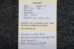 504516-203-8105 Amsafe Co-Pilot Reel Shoulder Harness and Lap Seat Belt Assembly