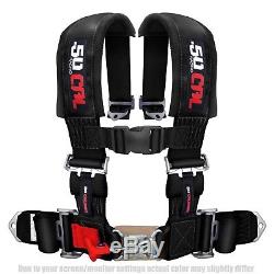 50Cal Racing 4 Point 2 Seat Belt Safety Harness Black for Polaris RZR XP1000