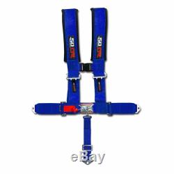 50 Caliber 5 Point 2 in Race Seat Belt Safety Harness Blue Polaris RZR XP1000