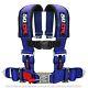50 Caliber Racing 4 Point 2 Seat Belt Safety Harness Blue