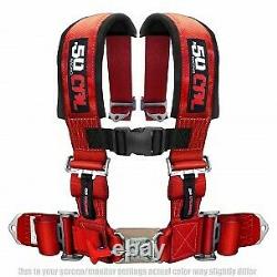 50 Caliber Racing 4 Point 2 Seat Belt Safety Harness Red for RZR XP1000 UTV