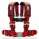 50 Caliber Racing 4 Point 2 Seat Belt Safety Harness Red for RZR XP1000 UTV