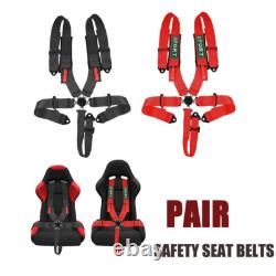 5Point Safety Seat Belt Cam-Lock Buckle Racing Harness Red&Black for ATV GO Kart