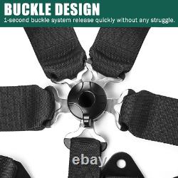 5Point Safety Seat Belt Cam-Lock Buckle Racing Harness Red&Black for ATV GO Kart