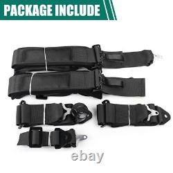 5Point Safety Seat Belt Cam-Lock Buckle Racing Harness Red&Black for ATV GO Kart