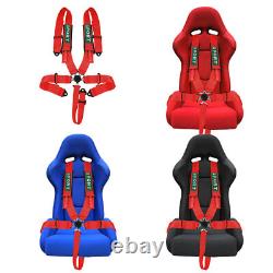 5Point Safety Seat Belt Cam-Lock Buckle Racing Harness Red&Black for ATV GO Kart