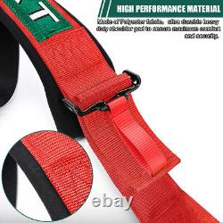 5Point Safety Seat Belt Cam-Lock Buckle Racing Harness Red&Black for ATV GO Kart
