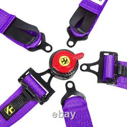 5 Point Cam Lock Carbon Fiber Quick Release Racing Seat Belt Safety Harness
