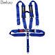 5 Point Camlock Quick Release Seat Belt Harness 3 Wide Universal Blue