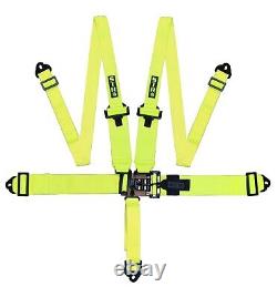 5-Point Race Harness Nascar Latch 3- 2 FHR latch Link Seat Belt SFI Fluorescent