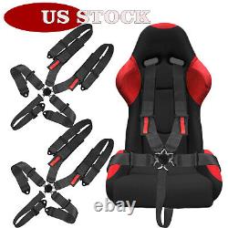 5 Point Racing Harness Camlock Quick Release Safety Seat Belt Black ATV UTV 2PCS