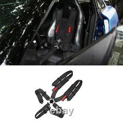 5 Point Racing Harness Camlock Quick Release Safety Seat Belt Black ATV UTV 2PCS