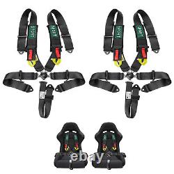 5 Point Racing Harness Camlock Quick Release Safety Seat Belt Black/Red ATV UTV