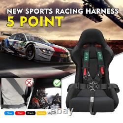 5 Point Racing Harness SFI Approved Seat Belt Market Bucket Seats Protection