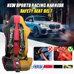 5 Point Racing Harness Safety Seat Belt Quick Release 3 Padding ATV UTV