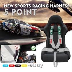 5 Point Racing Harness Seat Belt SFI Certified Protection Heavy Duty Shoulder