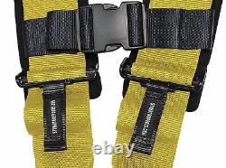 5 Point Racing Harness Sfi Latch & Link 2'' Seat Belt Yellow