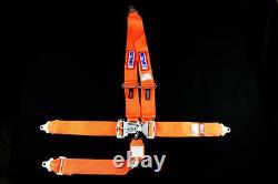 5 Point Racing V Harness Sfi 16.1 Latch & Link Seat Belt Bolt Orange Ihra Adrl