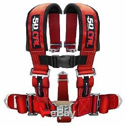 5 Point Safety Harness 2 Inch Seat Belt RZR 170 570 800 XP900 XP1000 S 900 Red