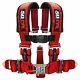5 Point Safety Harness 2 Inch Seat Belt RZR 170 570 800 XP900 XP1000 S 900 Red