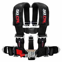 5 Point Safety Harness 2 Inch Seat Belt UTV RZR Sand Rail 4x4 Rock Crawler Black