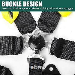 5 Point Safety Seat Belt Cam-Lock Buckle Racing Harness Shoulder Pad ATV UTV 2X