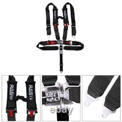 5 Point Universal Black Camlock Quick Release Racing Car 3 Belt Harness 2PCS