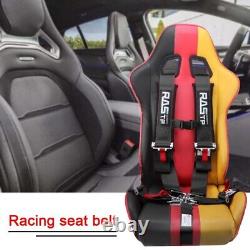 5 Point Universal Black Camlock Quick Release Racing Car 3 Belt Harness 2PCS