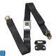 68-72 GM A Body Shoulder Harness With Stainless Buckle Black Webbing Seat Belt