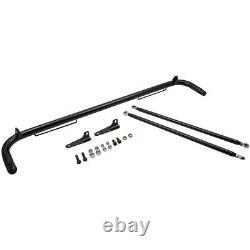 6 Point Racing Safety Seat Belt Chassis Roll Harness Bar Set Rod Black