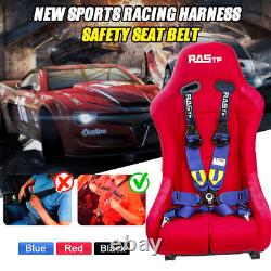 6 Point Racing Seat Belt Harness 2/3 Snap-On with Camlock Blue Universal ATV UTV