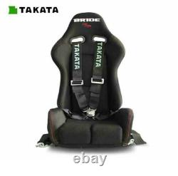 6 Point Snap-On 3 TAKATA Black Racing Seat Belt Harness Universal With Camlock