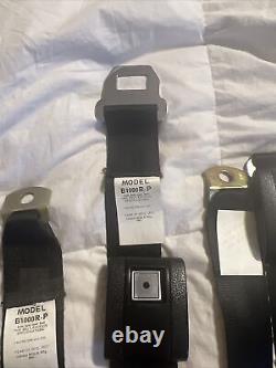 7 Black Standard Lap Seat Belts 66-72 Chevy Olds Pontiac GTO Nova Chevelle