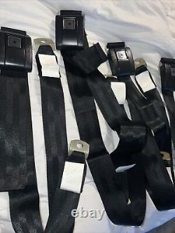 7 Black Standard Lap Seat Belts 66-72 Chevy Olds Pontiac GTO Nova Chevelle